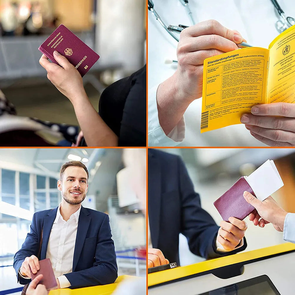 【Hot sales】1-4PCS Passport Protective Cover Transparent Frosted, PVC Material Waterproof Document Case