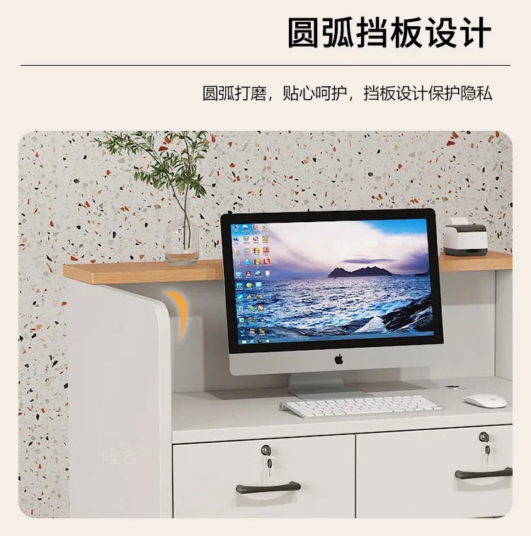 Salon Hairs Reception Desk For Modern Salon Professional Bar Counter Beauty Luxury Simple Resepsiyon Masası Commercial Furniture