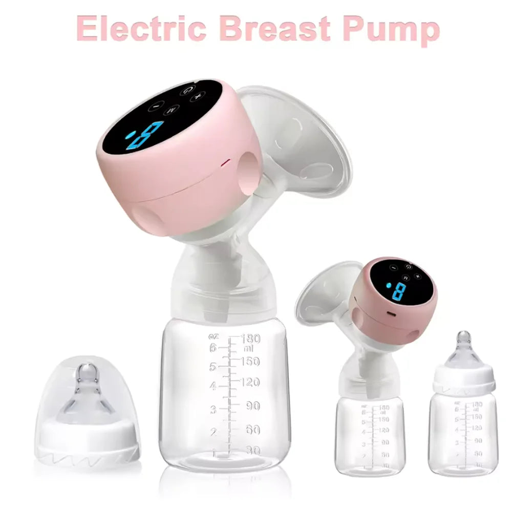 Breast Pump Intelligent Electric Breast Pump High Suction Painless Silent Milk Extractor for Moms Milk Postpartum Breastfeeding