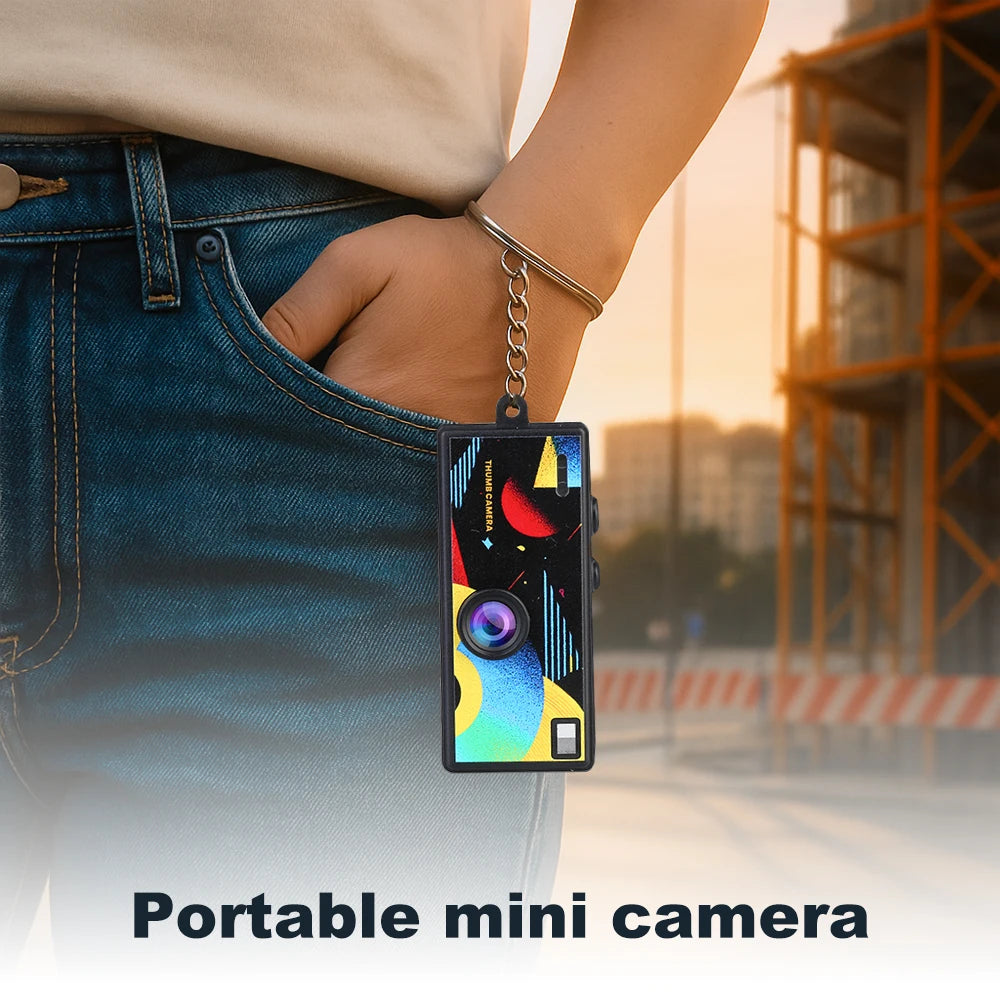 Magecam Digital Camera 0.96 Inch Keychain Camera Retro Support Memory Card 1080P Very Small Camcorder Video Recorder with Flash