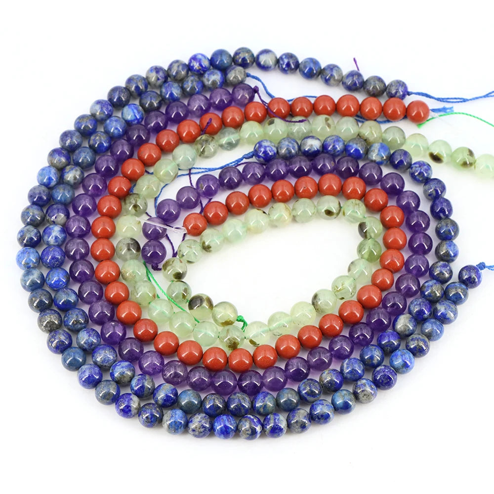 Natural Stone Beads Blue Tiger Eye Crystal Amethyst Rose Quartz Gemstone Bead for Jewelry Making Bracelet Necklace 4/6/8/10MM