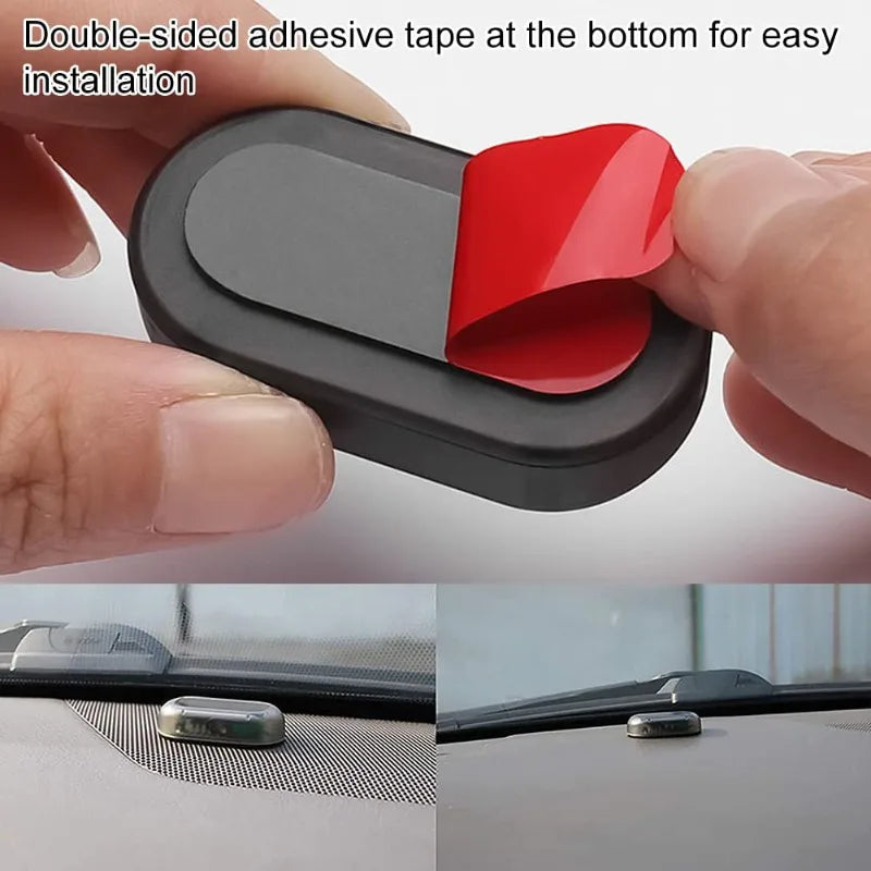 Solar Powered Car Fake Security Light Blue/Red Light Simulated Dummy Alarm LED Fake Security Light Wireless Strobe Signal Alarm