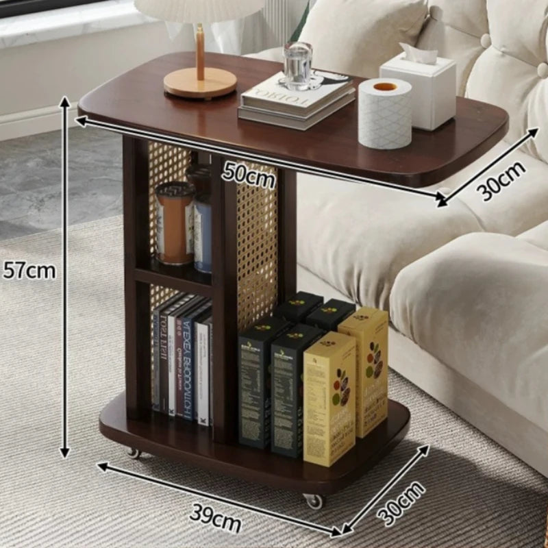 Office Desks Wooden Side Table Floor Side Tall Sofa Coffee Table Study Retro Table Basse Salon Furniture For Living Room
