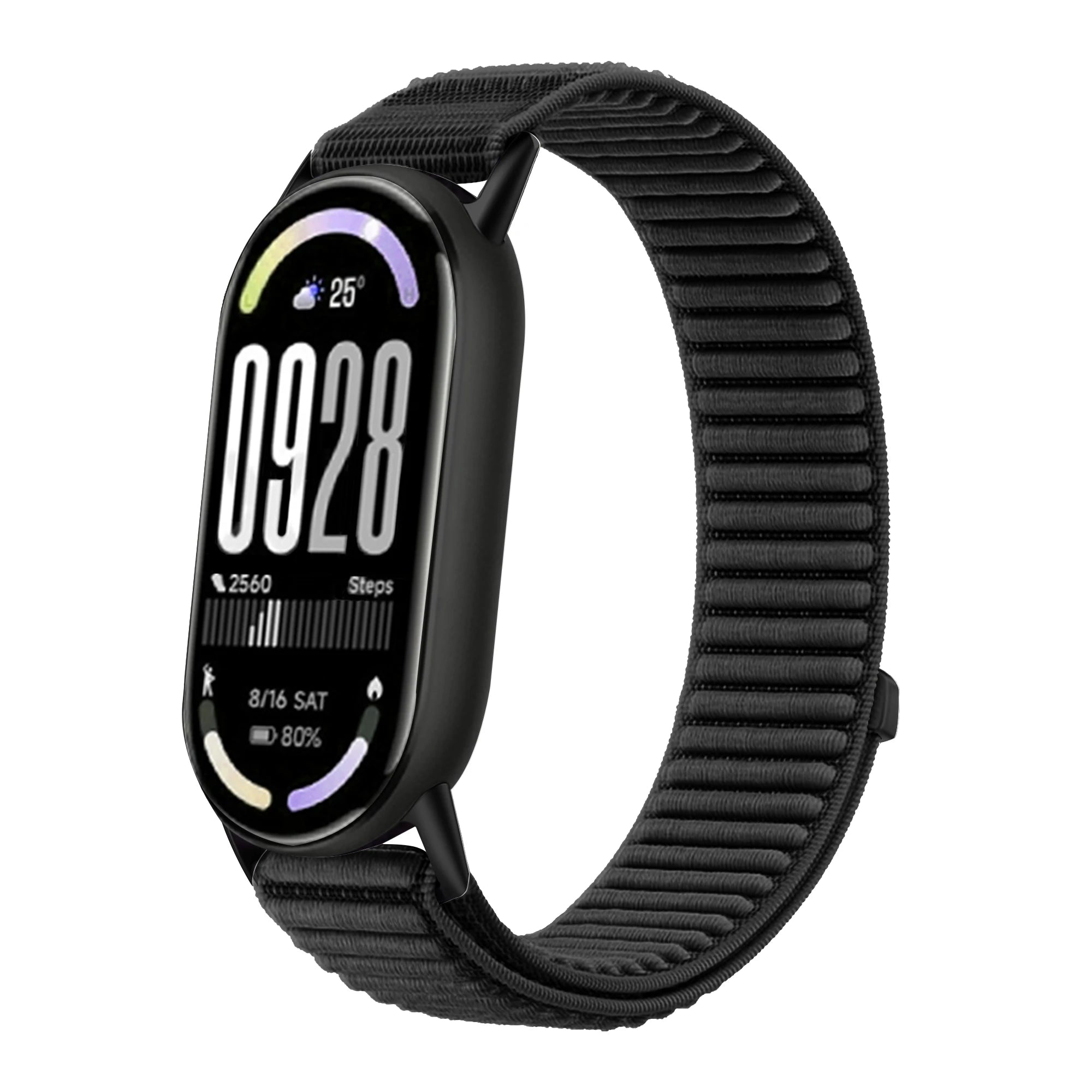 Original Nylon Loop Strap For Xiaomi Miband 10/9/8 Metal buckle Integration Bracelet Band For Miband 10 9 8 Breathable Wristband