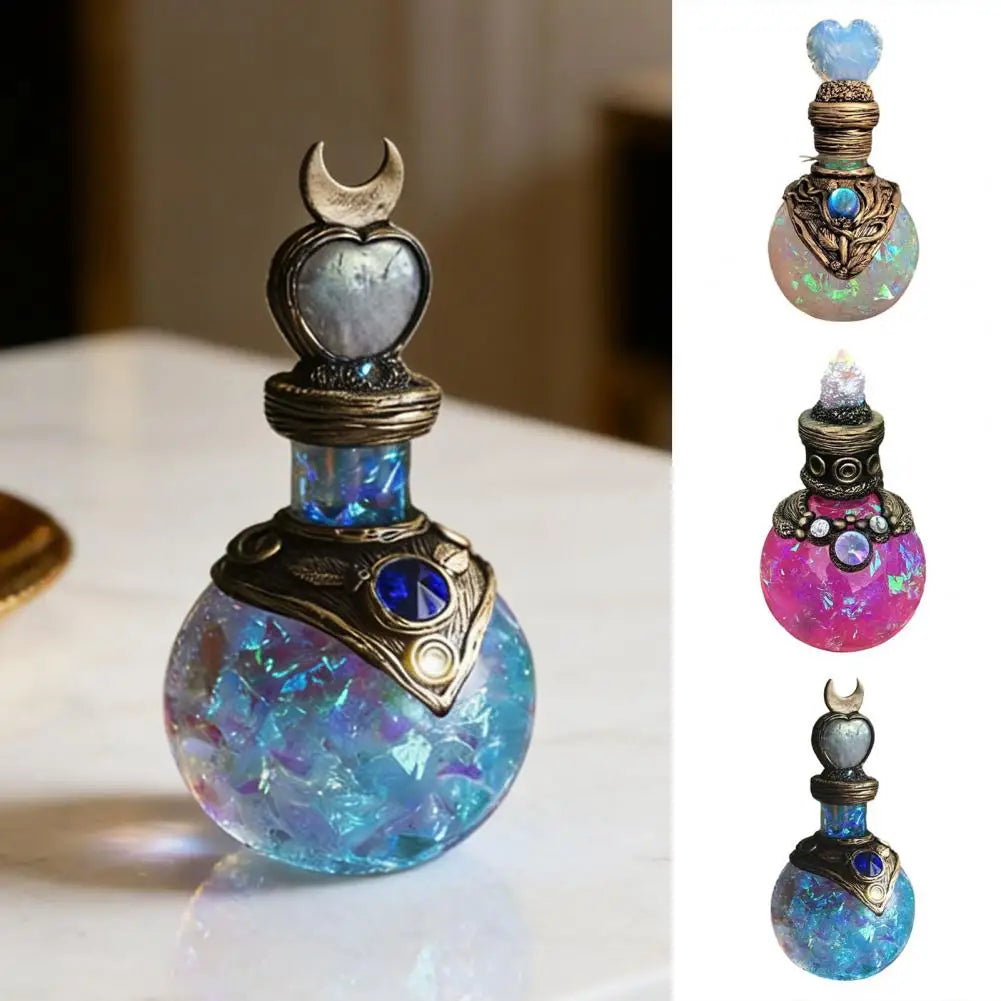Magic Potion Bottle Mermaid Inspired Mermaid Perfume Bottle Vintage Resin Quartz Wishing Bottle Handmade Gift for Her G