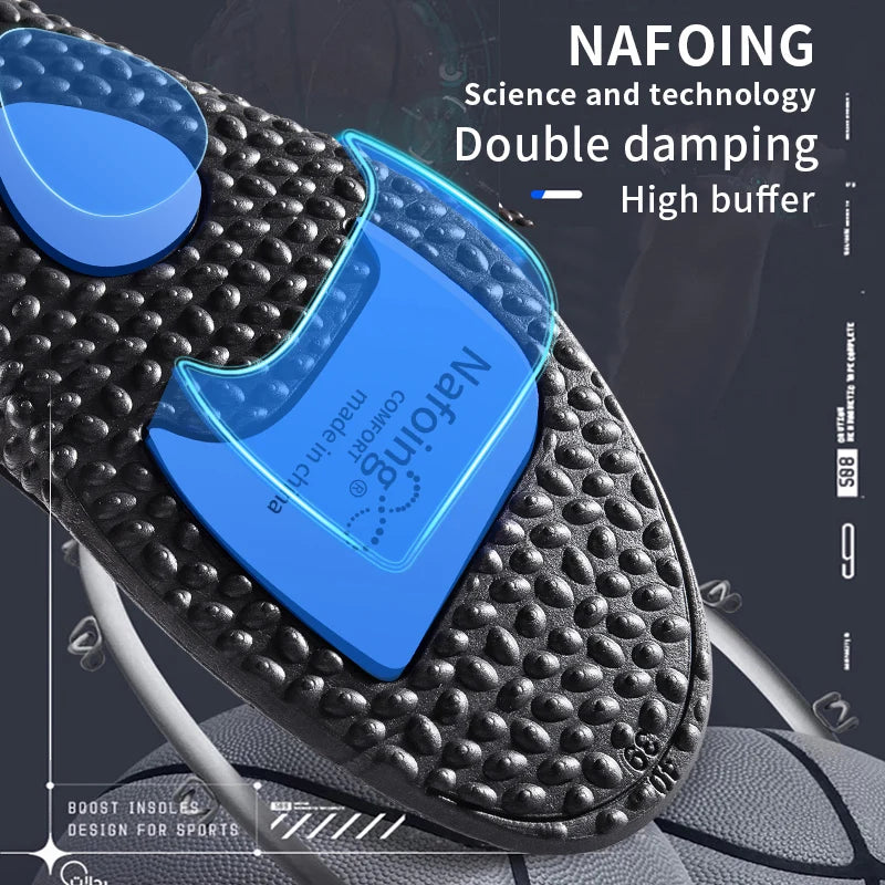 Sole Shock Absorption Deodorant Breathable Cushion Sport Insoles For Shoes Running Insoles For Feet Man Women Massage Care Pads