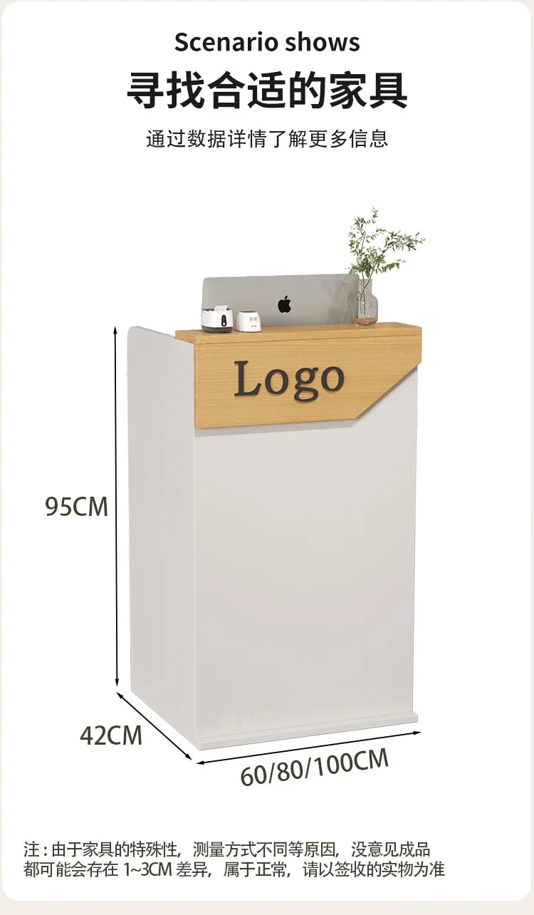 Salon Hairs Reception Desk For Modern Salon Professional Bar Counter Beauty Luxury Simple Resepsiyon Masası Commercial Furniture