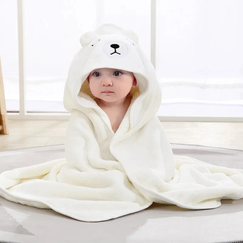 1 Baby Bath Towel Cap Animal Bath Towel Baby Blanket Bathroom Supplies
