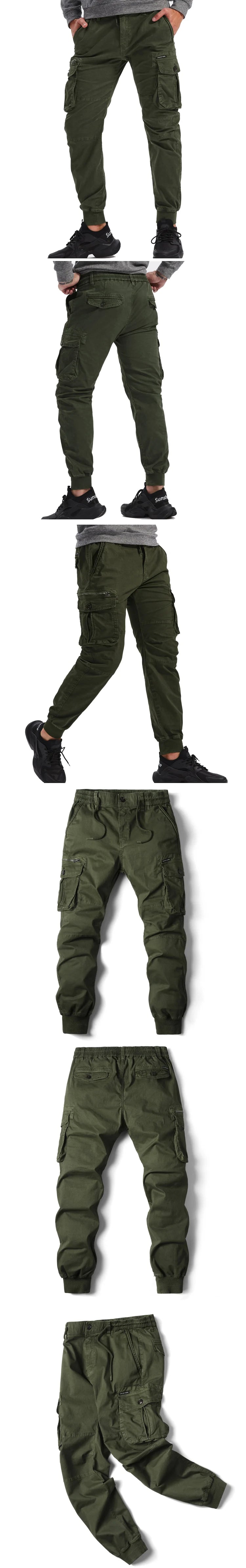 New Cotton Men Cargo Pants Khaki Casual Men Tactical Joggers Cargo Multi-Pocket Fashion Black Army Light gray Trousers Work Wear