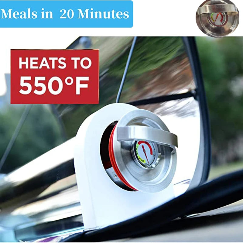 Portable Solar Stove Outdoor Integrated Solar Cooker 4.5L Parabolic Solar Cooker With Higher Efficiency Temperature: 550°F