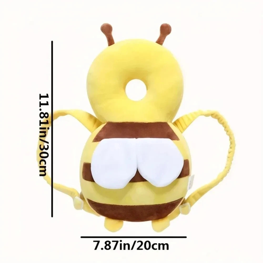 Head Back Protector Baby Protect Pillow Learn Walk Head Protector Cushion Anti Fall Backward Cap Carry Cartoon Kids Safe Bee Bag
