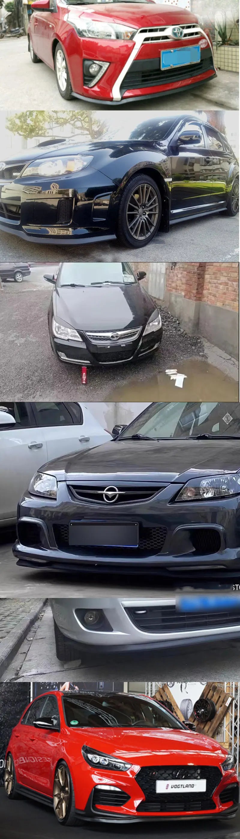 Car Front Bumper Lip Splitter Spoiler Rubber Skirt Protector Body Trim Bumper Lip Strip Car Side Skirt