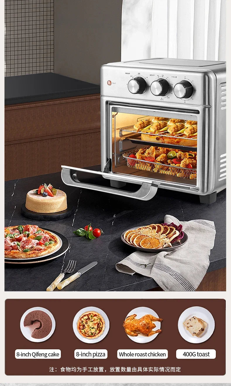 13L Air Fryers 26L Large Capacity Electric Fryer Oven Oilless Cooker Visible Window Household Kitchen Deep Fryer without Oil