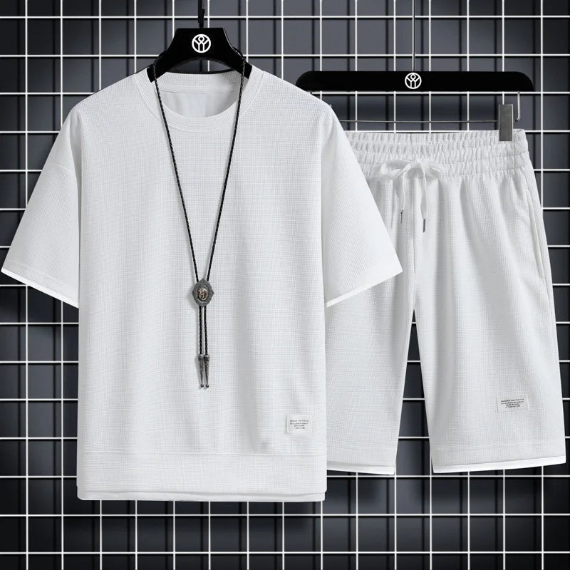 Sportswear Set Sports Man Tights Workout Suit Men's Tracksuit Moisture Wicking Jogging Gym T-Shirts Pants Shorts Clothing Outfit