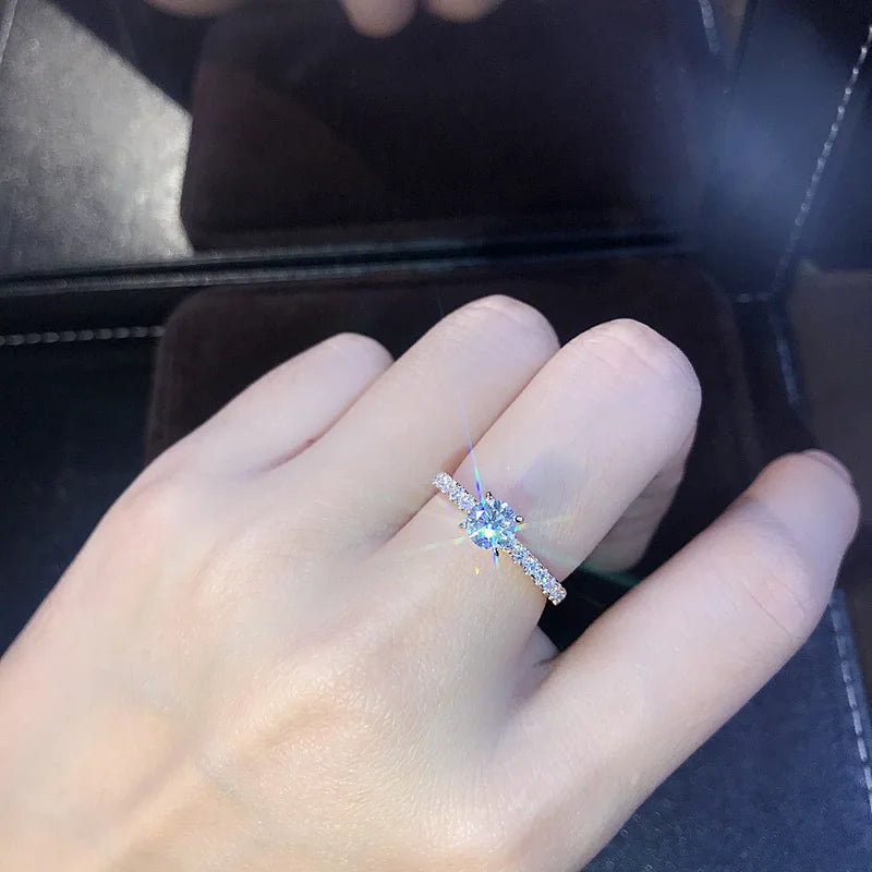 S925 Silver Plated Engagement Ring For Women | Wedding Ring For Women | Oval Womens Fake Engagement Ring, Pink Cubic Zirconia