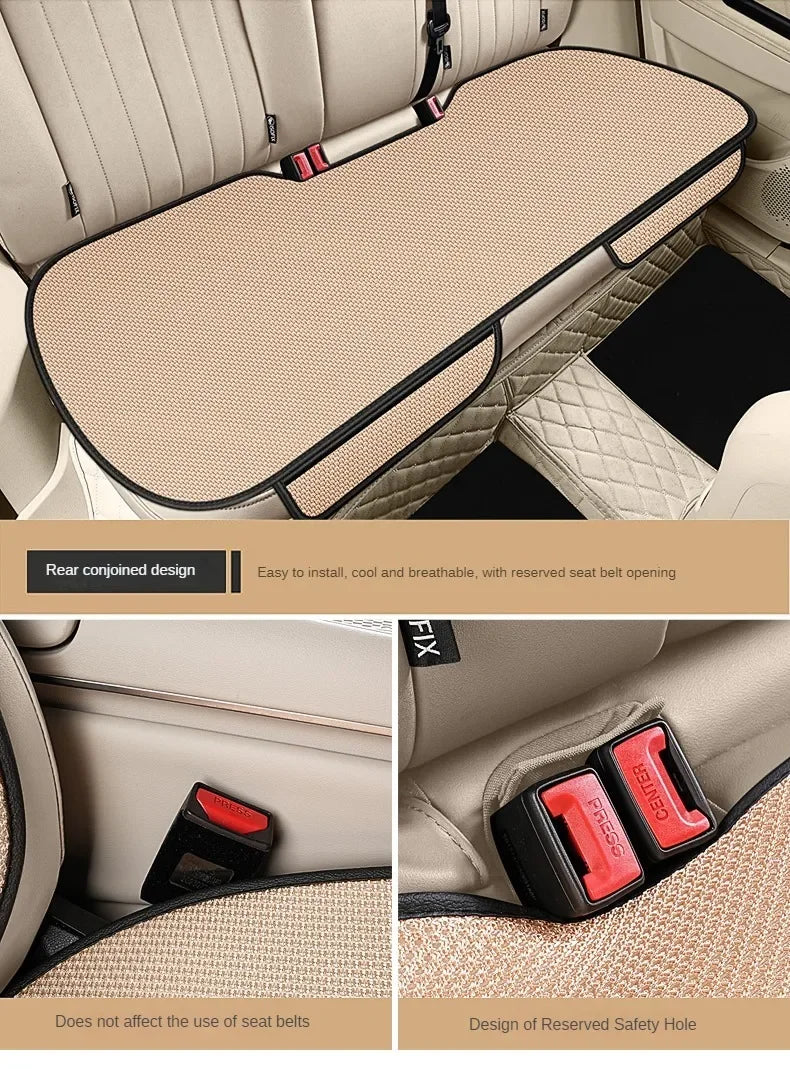 Breathable Ice Silk Car Seat Cushion Non-slip and Wear-resistant  Car Seat Cover, Square / Long / 3-Piece Set Available