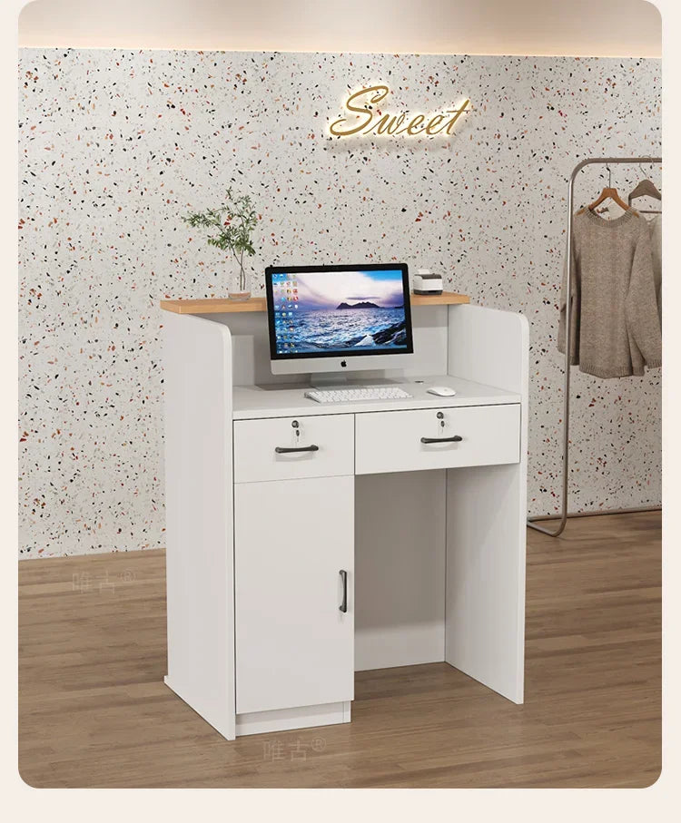 Salon Hairs Reception Desk For Modern Salon Professional Bar Counter Beauty Luxury Simple Resepsiyon Masası Commercial Furniture