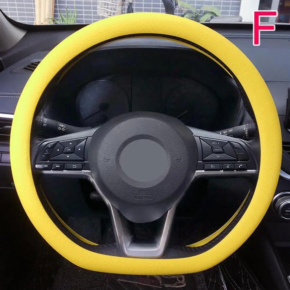 19 Color Car Silicone Steering Wheel Cover For Summer Fashion Sweat Absorbent Non-slip Handle Cover General DIY Parts