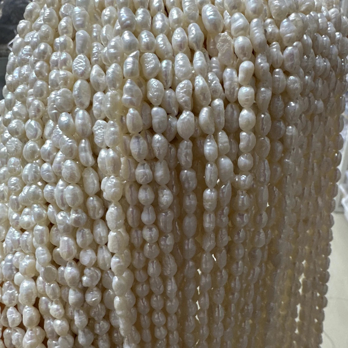 A 4.5-5.5mm Irregular Baroque Natural Freshwater Pearls Semi-Finished Beads for Jewelry Making DIY Necklace Bracelet Accessories