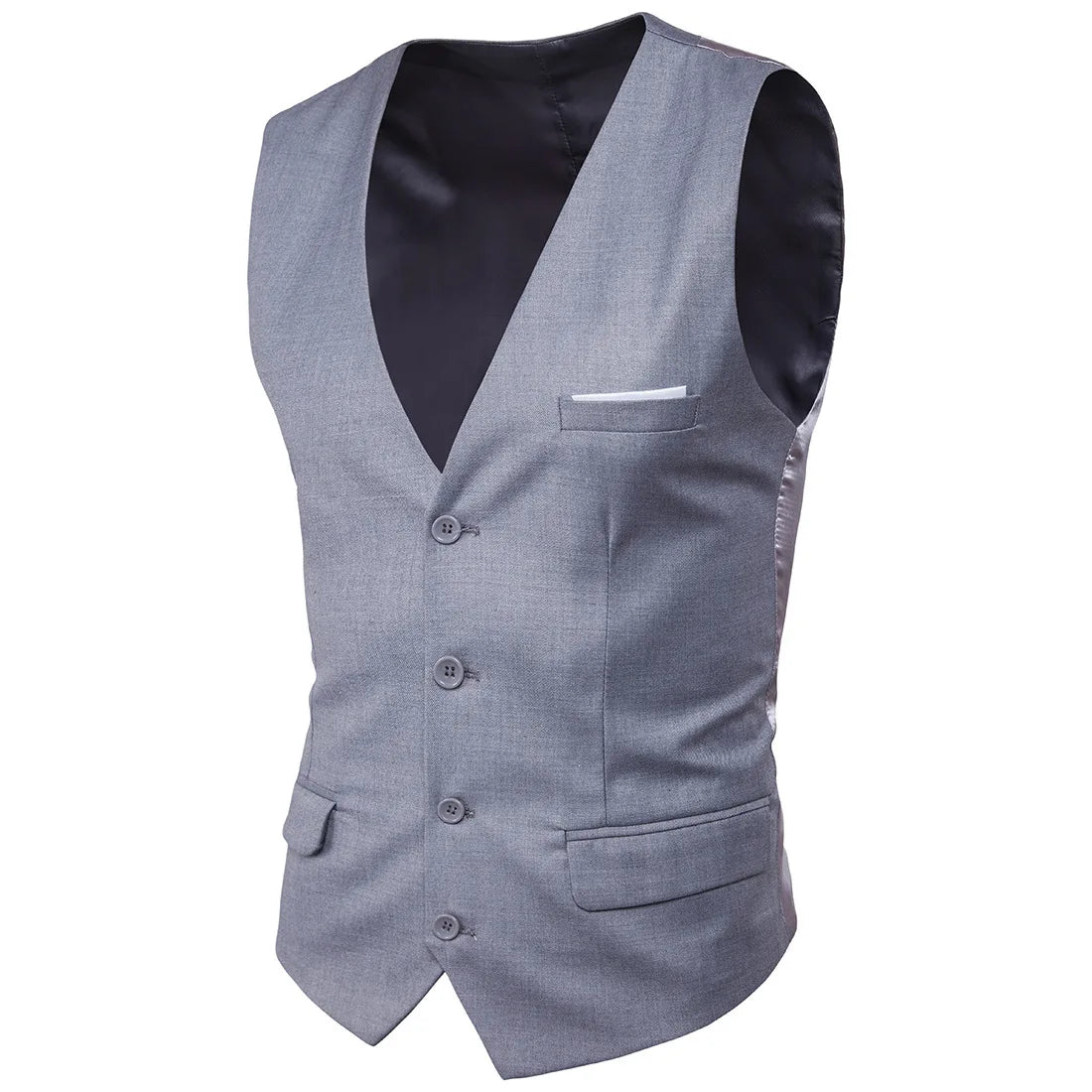High Quality Men Suit Vest Waistcoat Business Casual Slim Groom Groomsman Wedding Men's Dress Blazer Vests Formal Party Dress