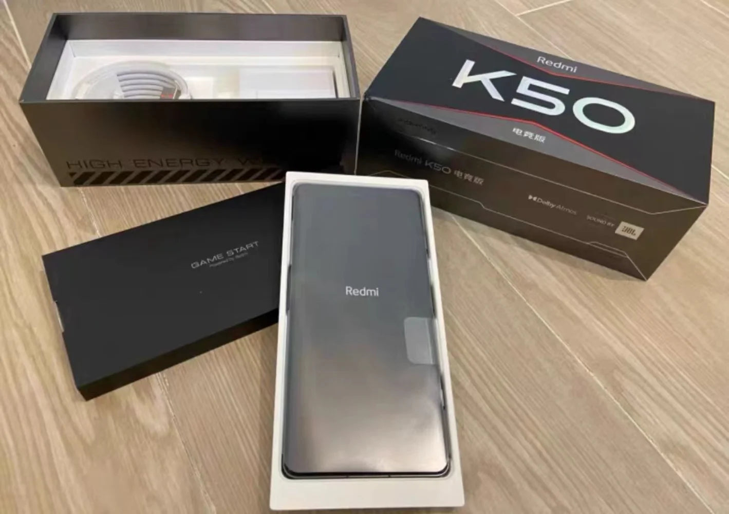 Global rom 5G Redmi K50 Gaming 256G Phone Side fingerprint face ID Snapdragon 8Gen1 120W QC3 Xiaomi used phone