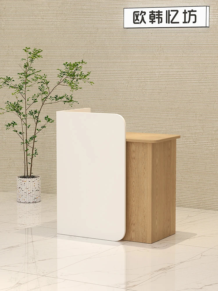 Customized Glamour Desk Table Trendy Aesthetic European Storage Reception Desk Elegant Classic Rezeptionstheke Office Furniture