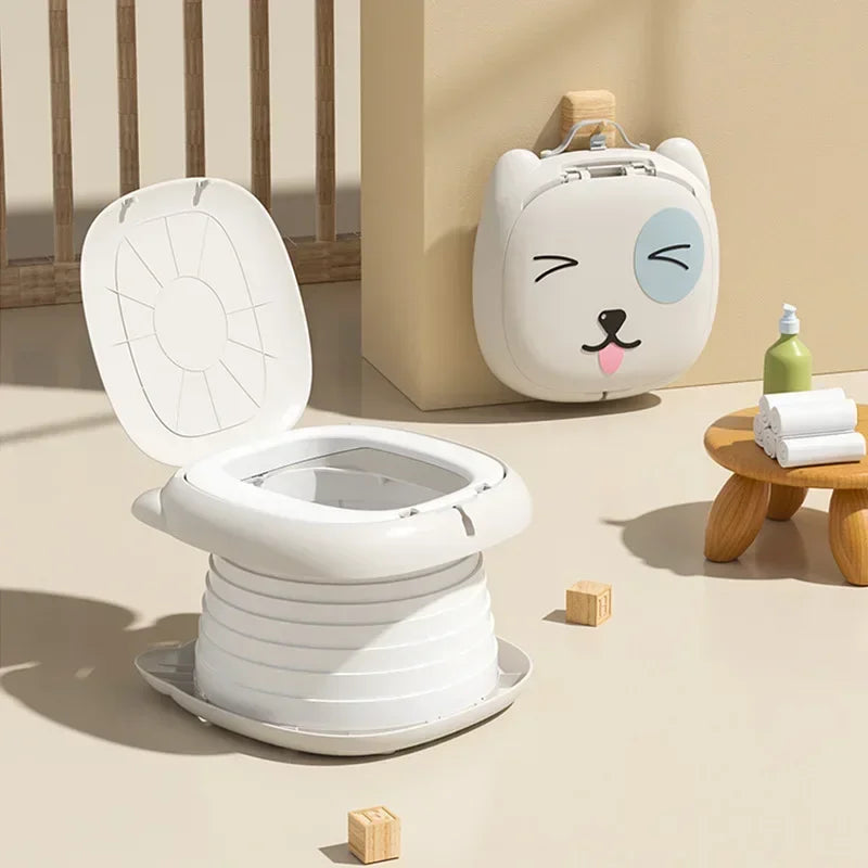 Portable Kid Boy Girl WC Toilet Seat Pot Kids Folding Toilet Baby Travel Toilet Children's Potty Car Sealed Anti-odor Urinal