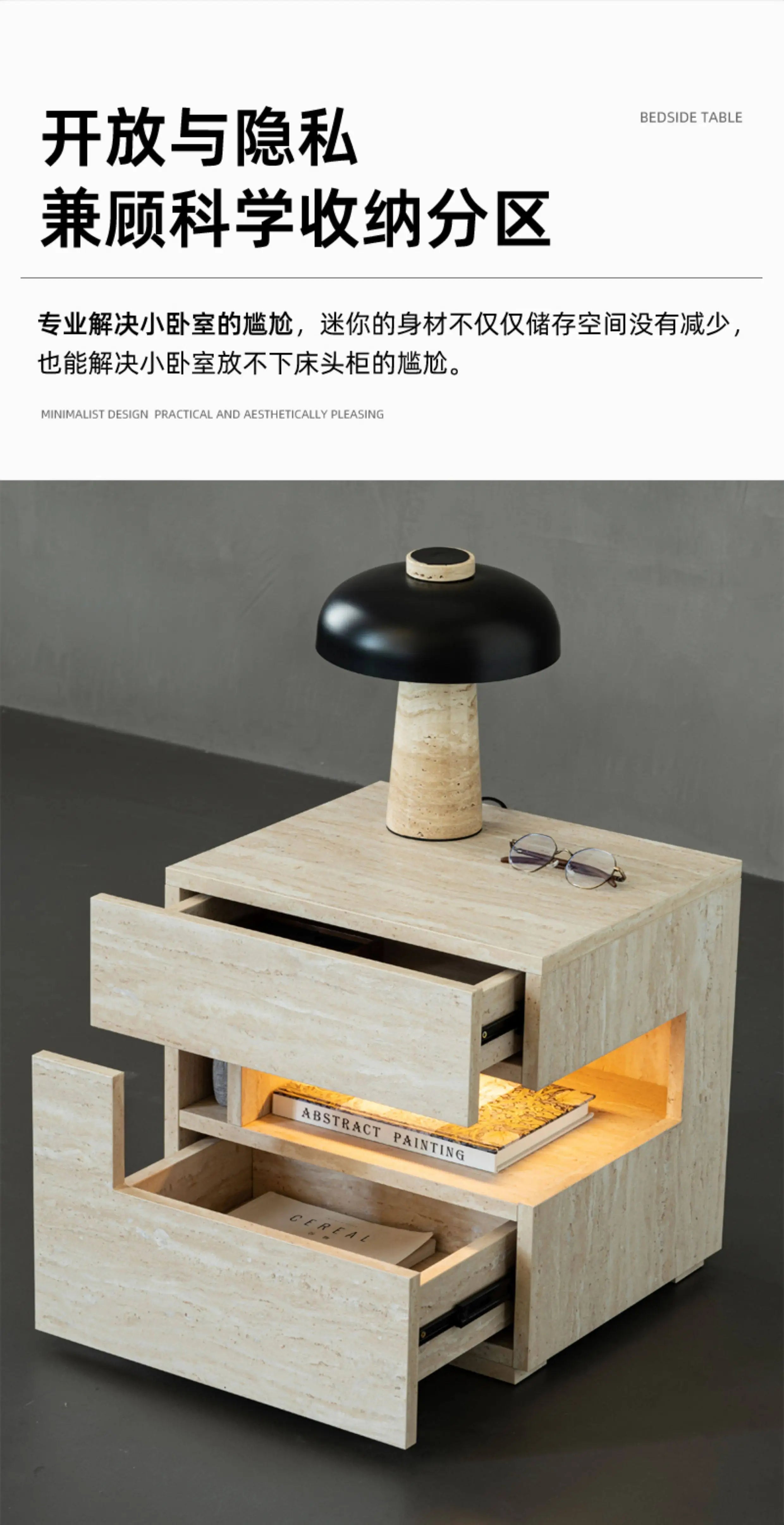 Bedroom With Drawers Bedside Table Quality Delicacy Tiny Cute Cream Style Nightstand Style Trendy Meubels Home Furniture