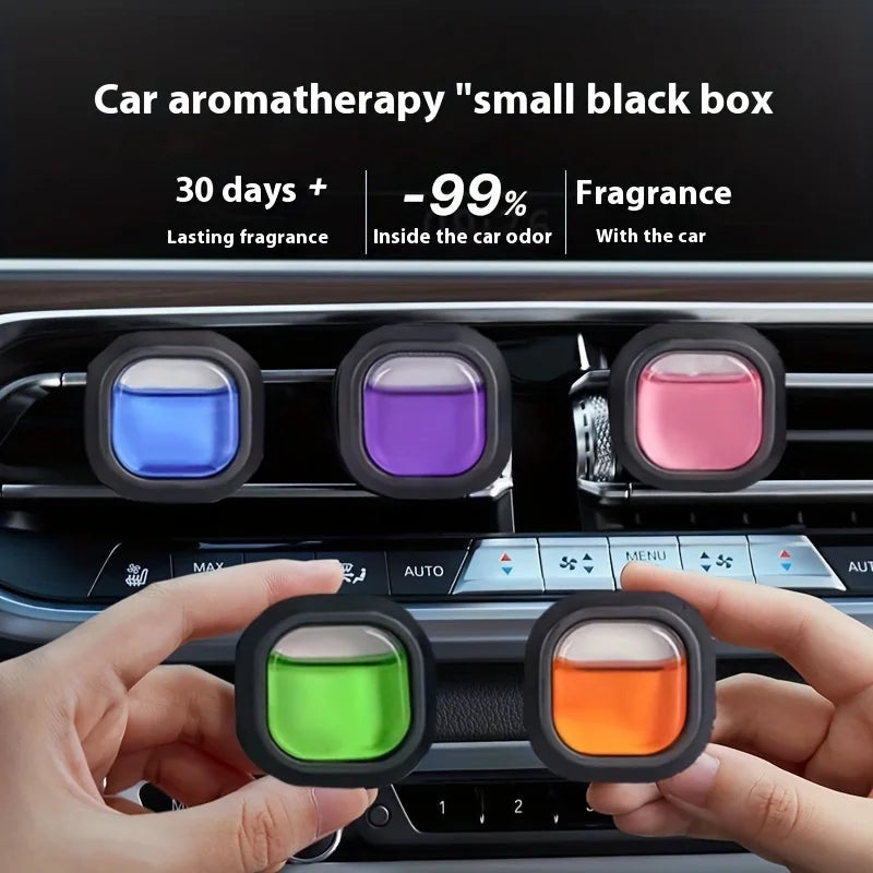 Long-lasting car aroma air freshener ventilation clip - essential oil fragrance deodorant, 0.14 ounces per bottle, alcohol-free