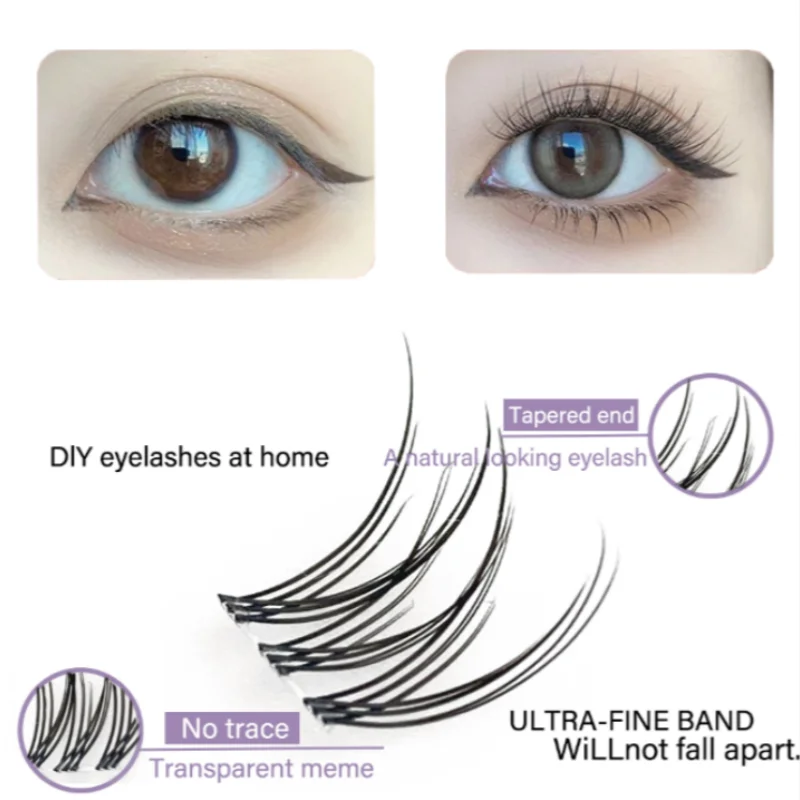 Large Capacity Fish Tail Fake Eyelashes Natural Russian Anime Eyelashes Natural Eyelashes Cosplay Single Cluster Fake Eyelashes