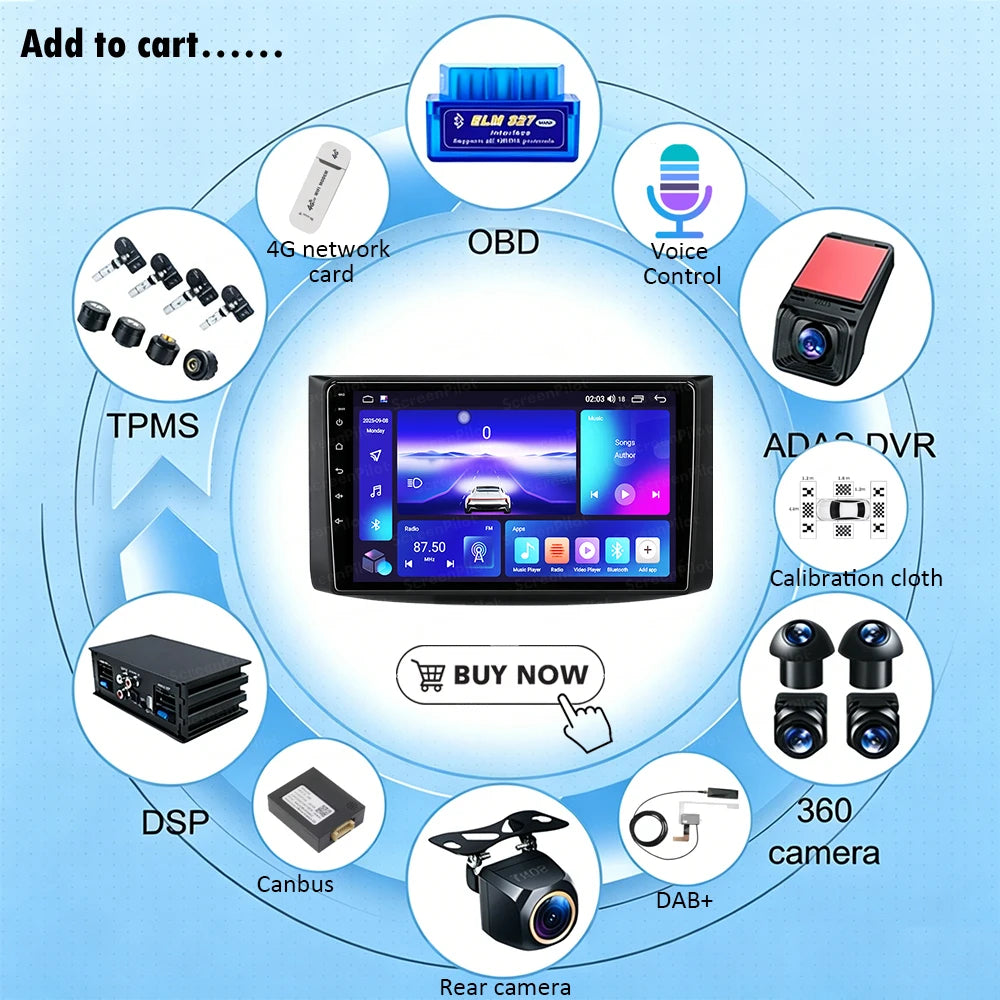 Android 16 For Chevrolet Lova Captiva Gentra Aveo 2006-2012 Touch Screen Android Auto Mirror Link Stereo Head Unit Car Radio RDS