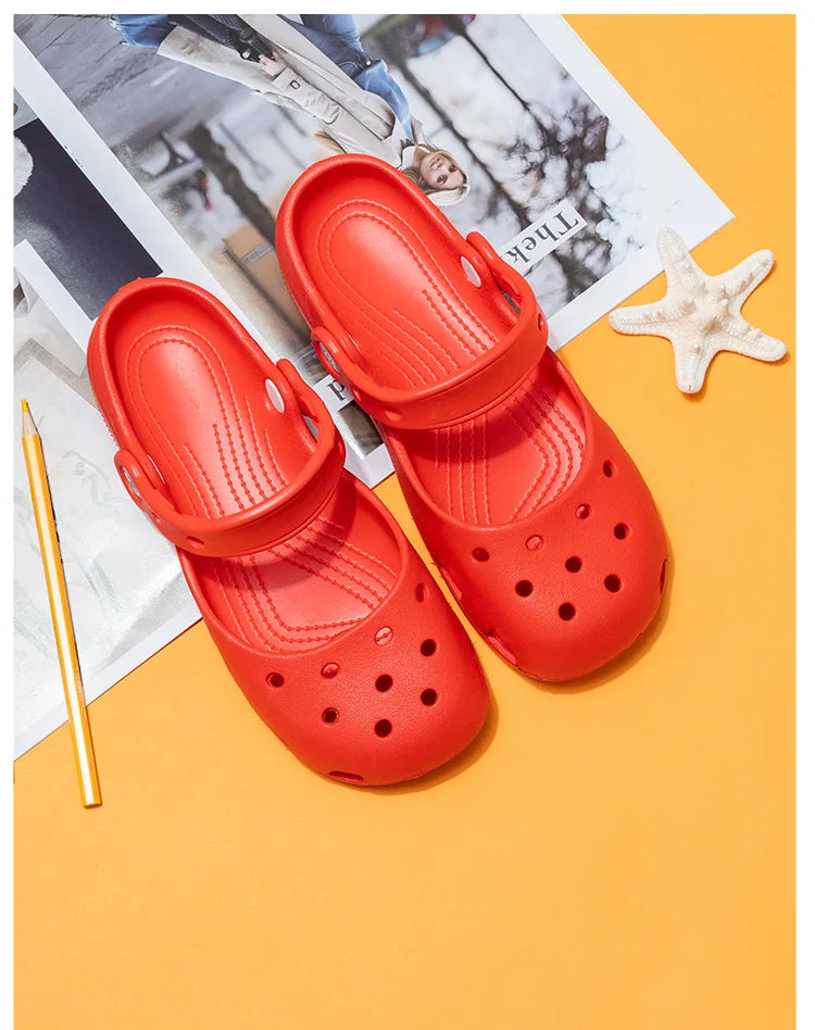 2026 Summer New Women'S Ballet Cave Shoes Mary Jane Eva Durable Anti Slip And Odorous Flat Shoes Beach Shoes For Outdoor Wear