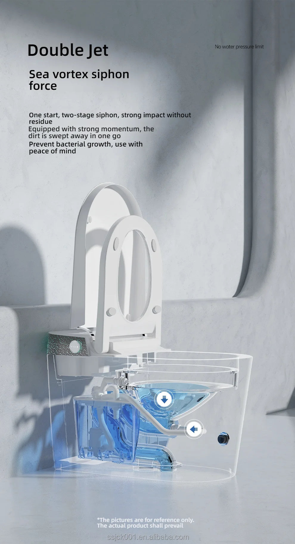 Automatic Toilet Comfort-fit Seat Smart Toilet Commode Living Room Smart Toilets for Relaxing Seating Experience Bathroom