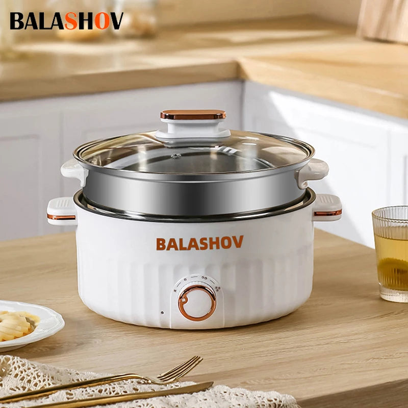1.5L/3L Portable Electric Rice Cooker Multifunctional Double Layer Pan Non-stick Cookware for Kitchen and Home Appliance