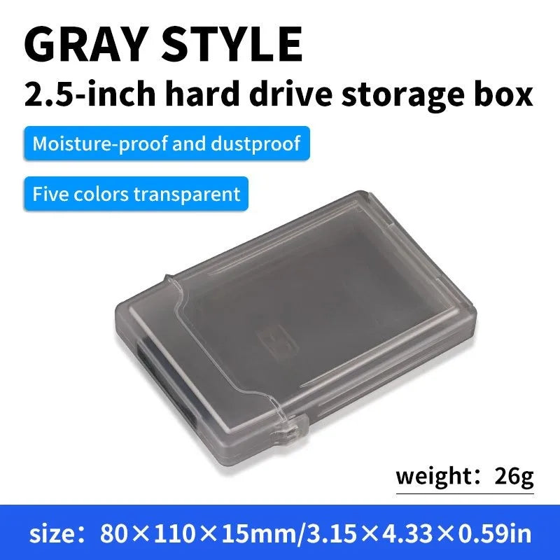 2.5Inch Hard Drive Storage Box,Suitable for IDE/SATA Solid State Drives/Mechanical Drives Protection,Dustproof Scratch-Resistant
