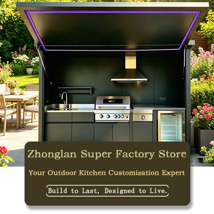 Full Equipped Outdoor Kitchen Bundle, Complete Cooking Set & Premium Non Stick Cookware,Sturdy &Functional for Outdoor Scenarios