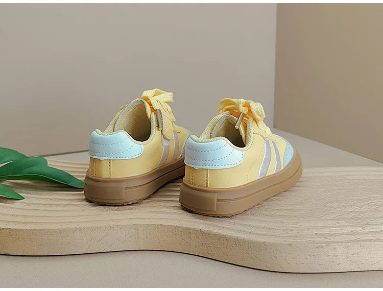 2025 New Spring Baby Shoes Leather Toddler Kids Sneakers Outdoor Boys Tennis Soft Sole Fashion Little Girls Sneakers EU 16-25