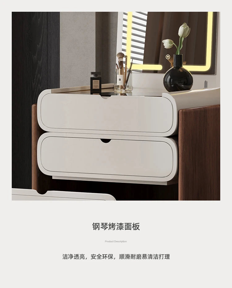 Dressing Table Bedroom Minimalist Design New Mini Bedside Table Storage Elegant Stylish Coiffeuse Maquillage Meuble Furniture