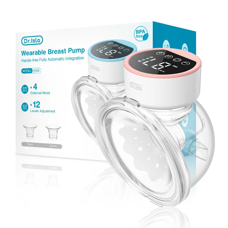 MAMIJOY Electric Breast Pumps With 19/24mm Flange Portable Hands Free Wearable Breast Pump Silent Comfort Breast Milk Extractor