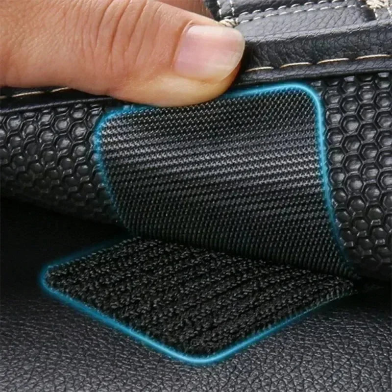 Car Floor Mat Fixed Patches Self Adhesive Hook and Loop Fastener Tape Double Sided Sewable Stickers for Car Carpet Dashboard DIY
