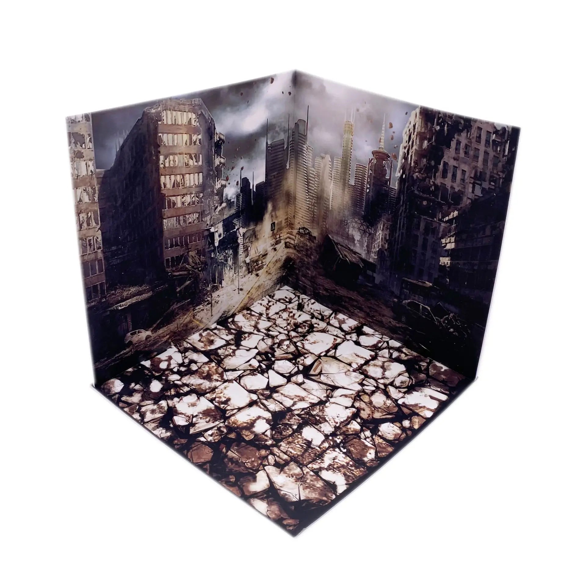 1:12 Miniature Scene Background Board Assembly Model For Showcase Action Figures Dolls Vehicle PVC Backdrop Material Diorama Kit