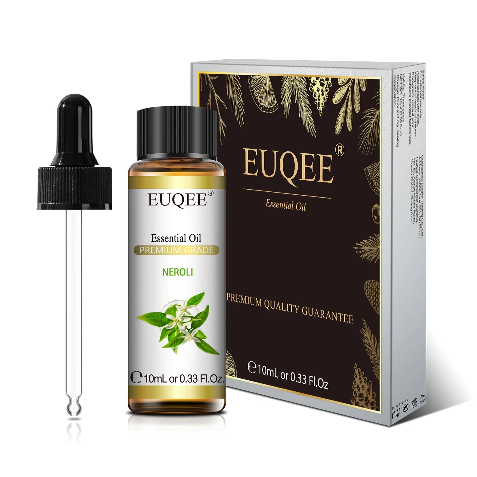 EUQEE 10ml Pure Natural Essential Oil Lavender Jasmine Eucalyptus Vanilla Sandalwood Sweet Orange Lemon Oregano Rose Fragrance
