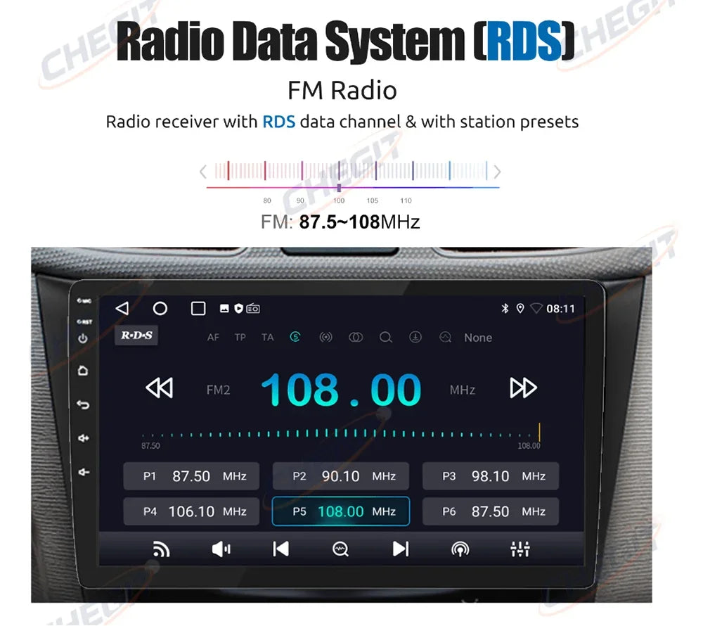2 Din Universal Android 13 Car Radio 7/9/10 Inch Wireless CarPlay Android Auto GPS Bluetooth Multimedia Head Unit for Toyota
