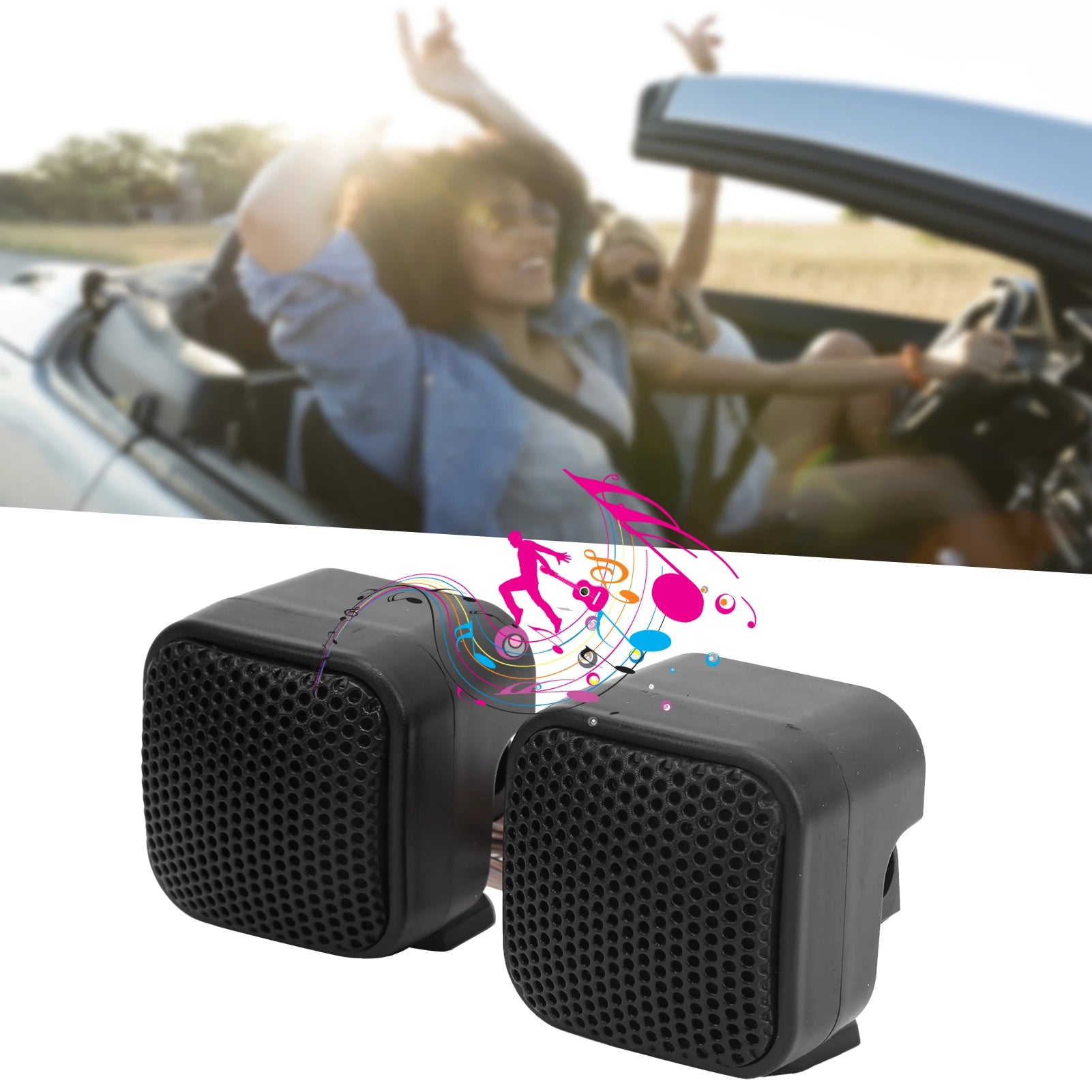 Car Speaker 500W High Power Stereo Speaker Universal for Car Audio Systems with Mounting Screws Hi-Fi Tweeter Loudspeaker