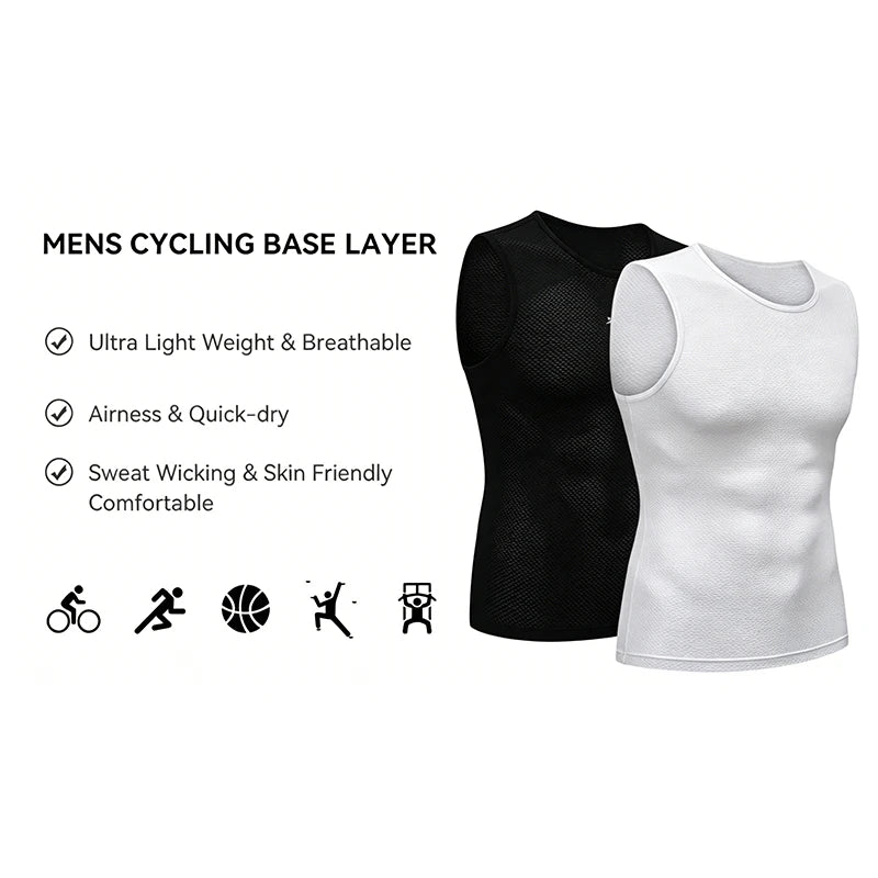 Cycling Underwear Men's Sleeveless Cycling Vest Cool Mesh Stretch Road Cycling Jersey camiseta mtb