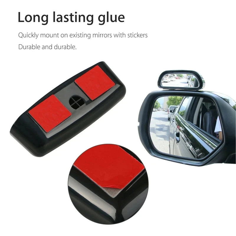 Auto Mirror Adjustable Wide Angle Side Rear Mirror Blind Spot Convex Mirrors For Car Reverse Parking Auxiliary Rear View Mirror