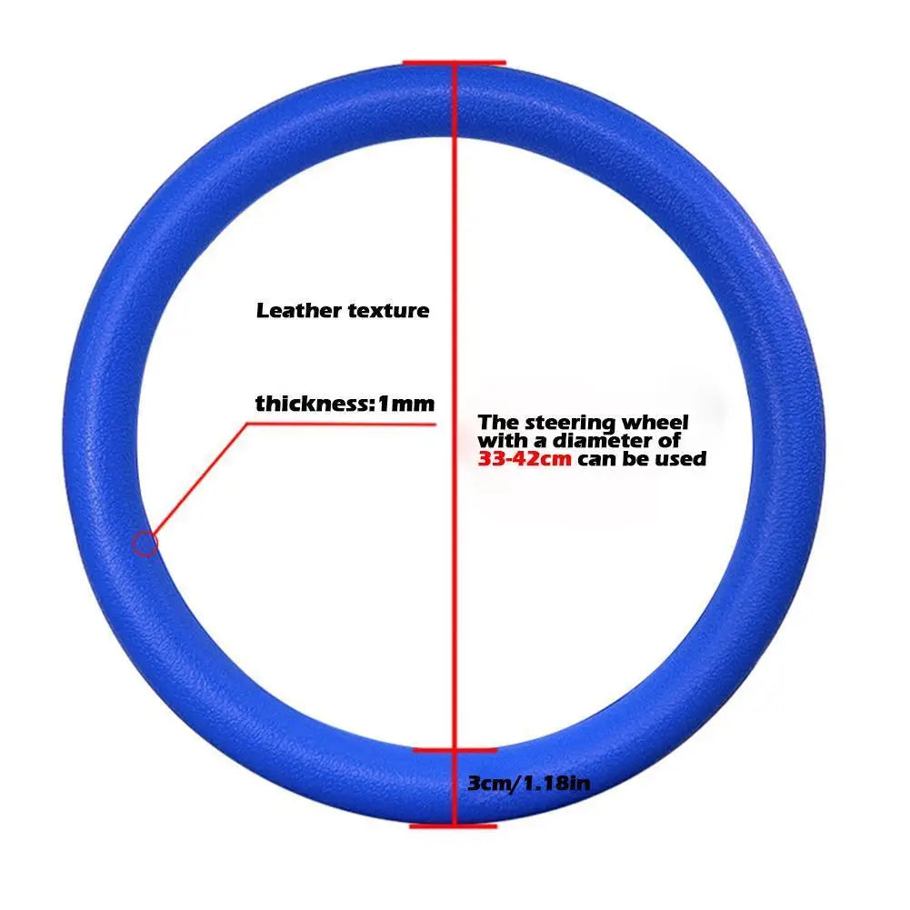 19 Color Car Silicone Steering Wheel Cover For Summer Fashion Sweat Absorbent Non-slip Handle Cover General DIY Parts