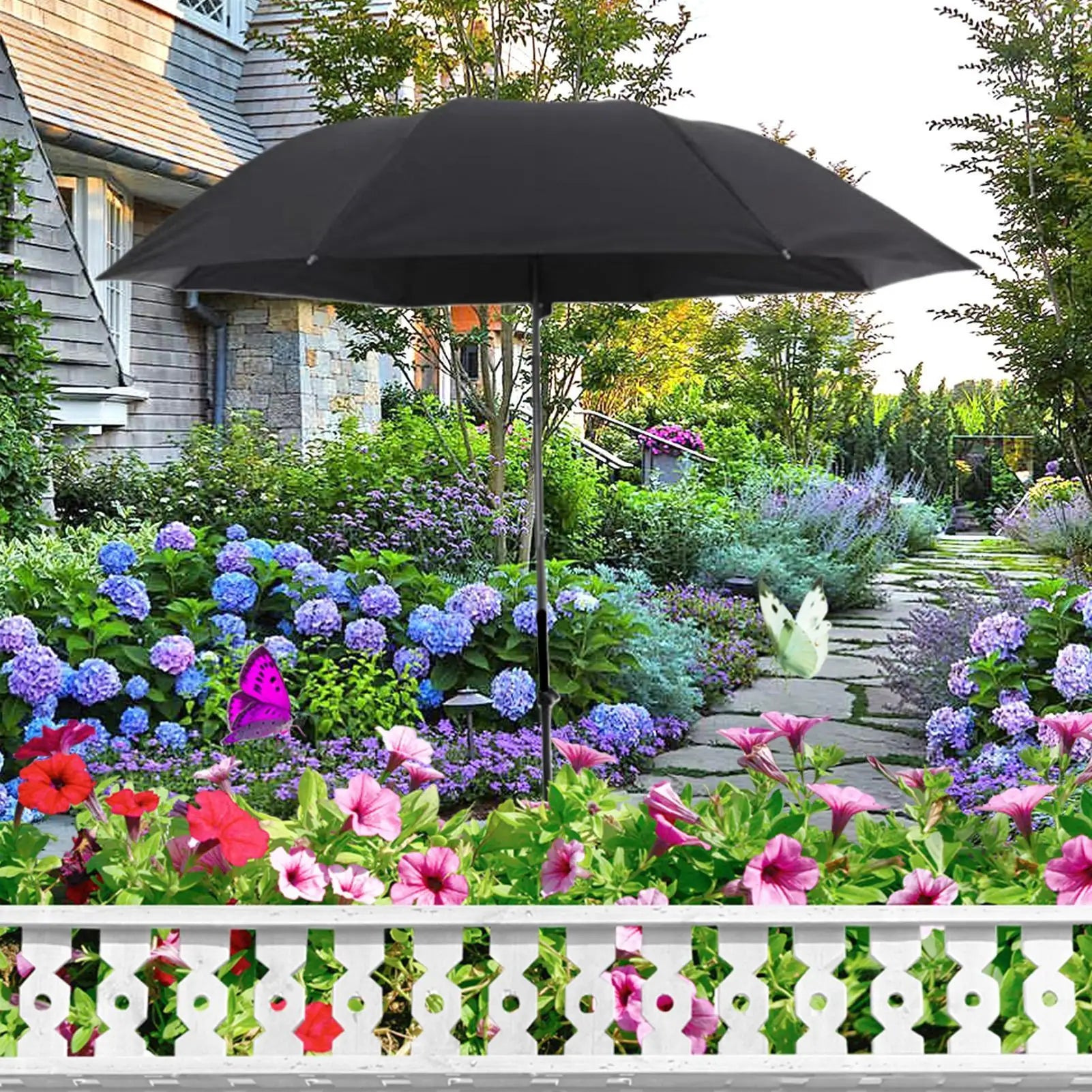 Plant Umbrella Flowers Outdoor Sun Protection Patio Plants Umbrella for Gardeners Outside Yard Patio Porch Backyard Deck Balcony
