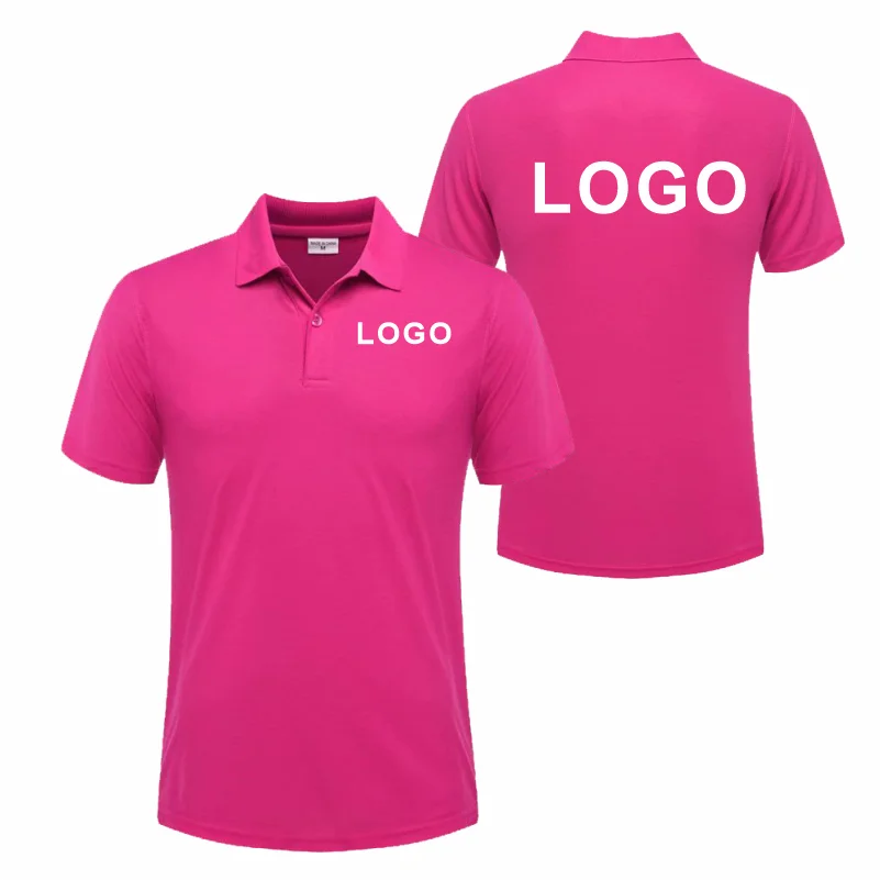 Customized Logo Breathable Polo Shirt Casual Company Group Clothing Lapel Short Sleeve Polo Shirts Work Clothes Print Embroidery
