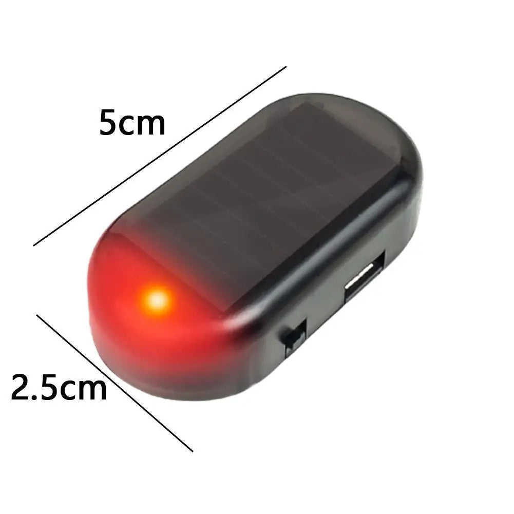 1Pcs Solar Powered Car Fake Security Light Simulated Dummy Alarm Wireless LED Flashing Lamp Anti Theft Warning Caution Light